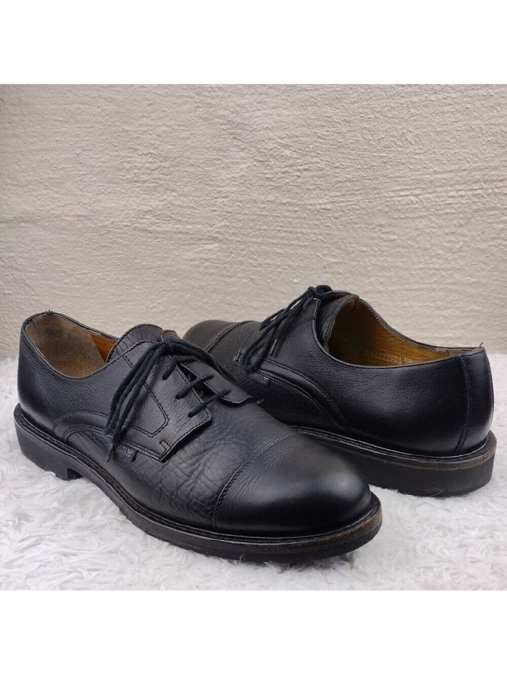 Mephisto Air-Relax Goodyear Welt Men's Black Leather Lace Up  Casual Work Shoe